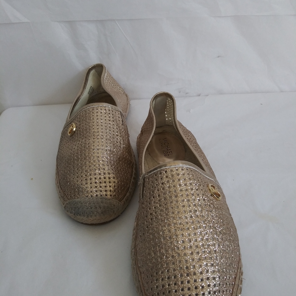 Michael Kors espadrilles metallic sz 6M - Picture 10 of 12